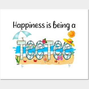 Happiness Is Being A Teetee Summer Beach Happy Mother's Posters and Art